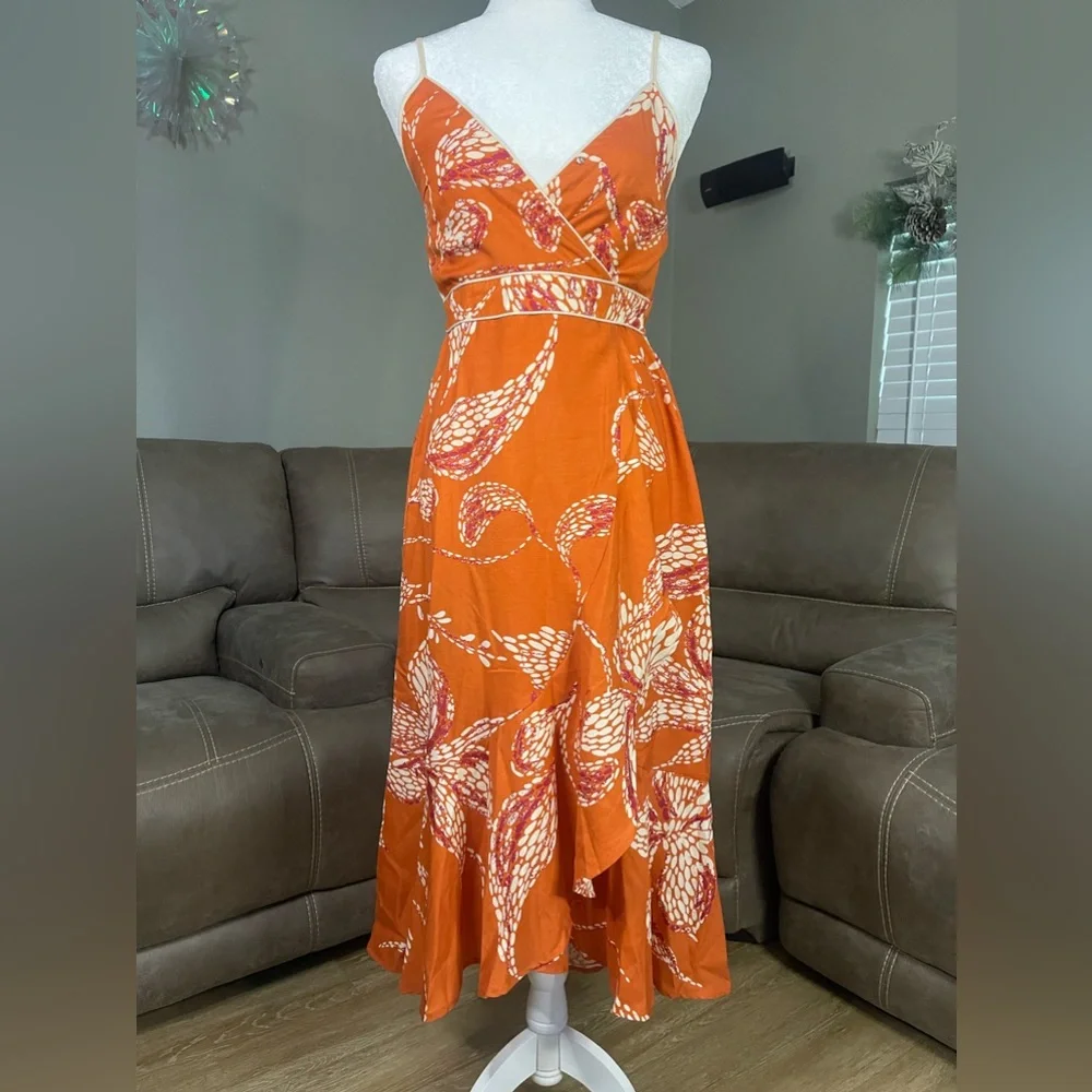 NWT Band of the Free Floral Wrap Dress Sz S Summer Boho Wedding Beach Party Date - Picture 4 of 14